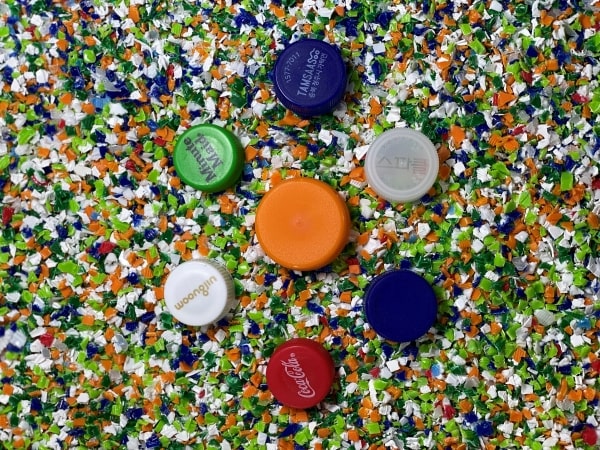Crushed bottle cap